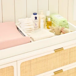 Ida Woven Wide Dresser with Removable Topper (60")