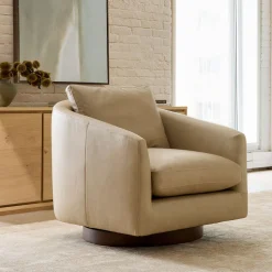 Imogene Leather Swivel Chair