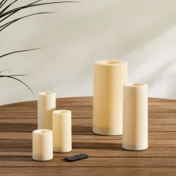 Indoor/Outdoor Flat Top Basic Candle - Ivory