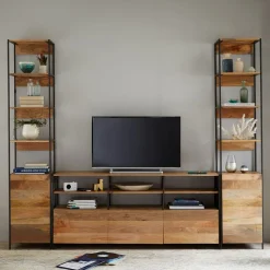 Industrial Modular Large Media Set With Open & Closed Storage (101")
