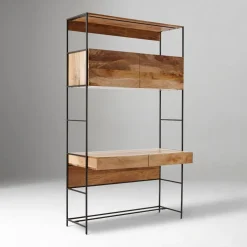 Industrial Modular Wall Desk & Helvetica Office Chair Set