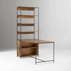 Industrial Storage Peninsula Desk (64")