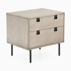Iron & Acacia 2-Drawer Nightstand (24")