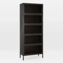 Iron & Glass Tall Barrister Cabinet (32")