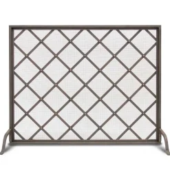 Iron Weave Fireplace Screen