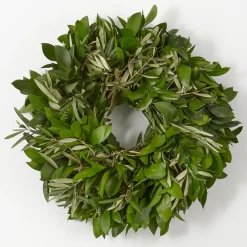 Israeli Ruscus & Olive Wreath