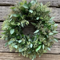 Israeli Ruscus & Seeded Eucalyptus Wreath