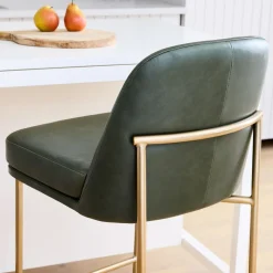 Jack Metal Frame Leather Bar & Counter Stools