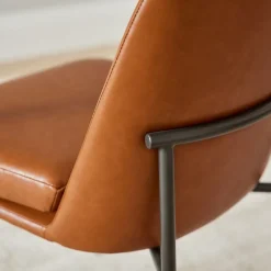 Jack Vegan Leather Metal Frame Dining Chair