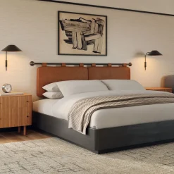 James Leather Hanging Headboard