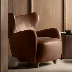 Jodie Wing Leather Chair