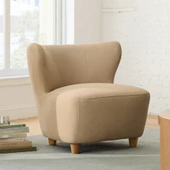 Jodi Leather Slipper Chair