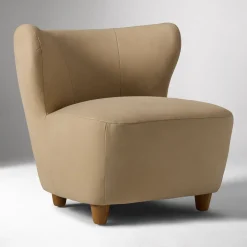 Jodi Leather Slipper Chair