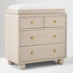 Joseph Altuzarra Sphere Foot 4-Drawer Wide Dresser with Removable Topper (36")