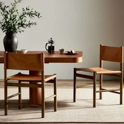 Junia Leather Dining Chairs (Set of 2)