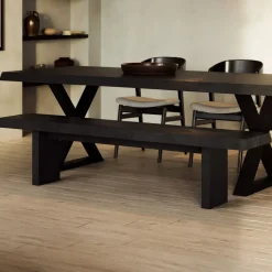 Justice Live Edge Acacia Dining Bench