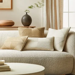 Jute Geo Pillow Cover
