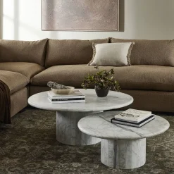 Kadian Calacatta Marble Nesting Coffee Table (31"–48")