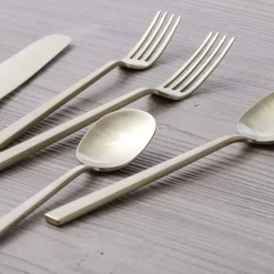 Kanto Stainless Steel Flatware Sets - Champagne Satin