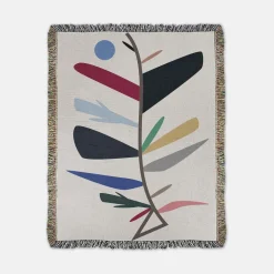 Karbon Market Cotton Wild Leaf Throw