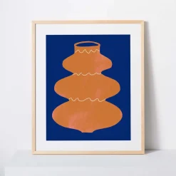 Kate Arends Framed Print - Cobalt Vase