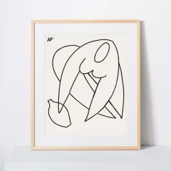 Kate Arends Framed Print - Woman & Vase