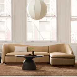 Kaufman Leather 2-Piece Chaise Sectional (105.5")