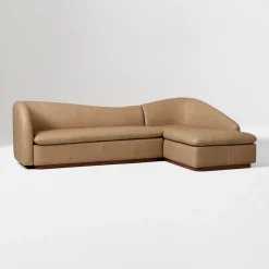 Kaufman Leather 2-Piece Chaise Sectional (105.5")