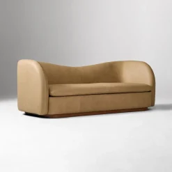Kaufman Leather Sofa (76"–96")