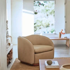 Kaufman Swivel Leather Chair