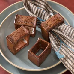 Kei Glazed Ceramic Napkin Ring Sets