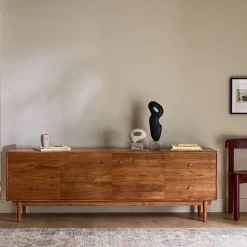 Keira Solid Wood Media Console (80")