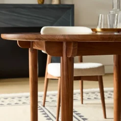Keira Solid Wood Round Dining Table (48")