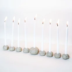 Keraclay Stoneware Menorah Set