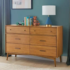 Kids Mid-Century 6-Drawer Dresser (56")