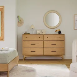 Kids Mid-Century 6-Drawer Dresser (56")