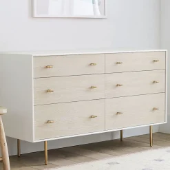 Kids Modernist 6-Drawer Dresser (56") - White