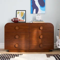 Kids Statement Knob 6-Drawer Dresser (56")