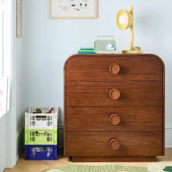 Kids Statement Knob Narrow 4-Drawer Dresser (36")
