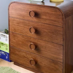 Kids Statement Knob Narrow 4-Drawer Dresser (36")