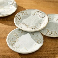 Kiku Stoneware Floral Coasters