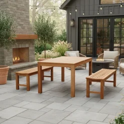 Kingsport Teak Outdoor Dining Table (63")
