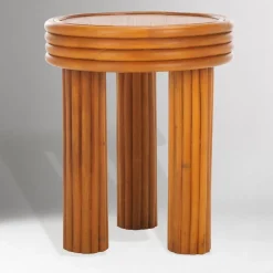 Kochi Rattan Round Accent Table (21")
