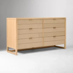 Kody Wood & Paper Cord 6-Drawer Dresser (58")