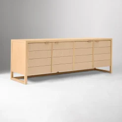 Kody Wood & Paper Cord Media Console (72")