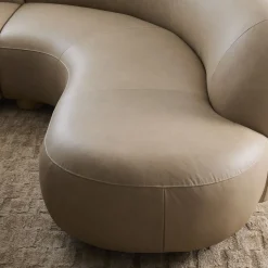 Laurent Leather 2-Piece Wedge Chaise Sectional (111.5")