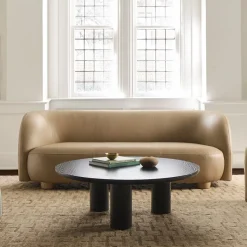 Laurent Leather Sofa (76"–96")