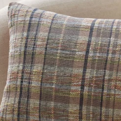 Layered Plaid Pillow Cover