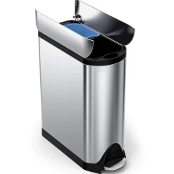 40L Butterfly Dual Compartment Step Trash Can