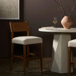 Leather-Backed Bar & Counter Stools